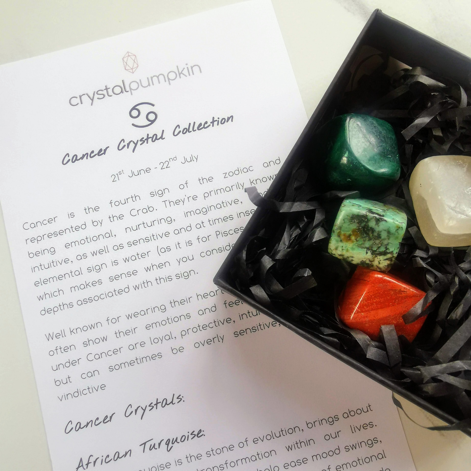 Cancer Gemstone Crystal Set